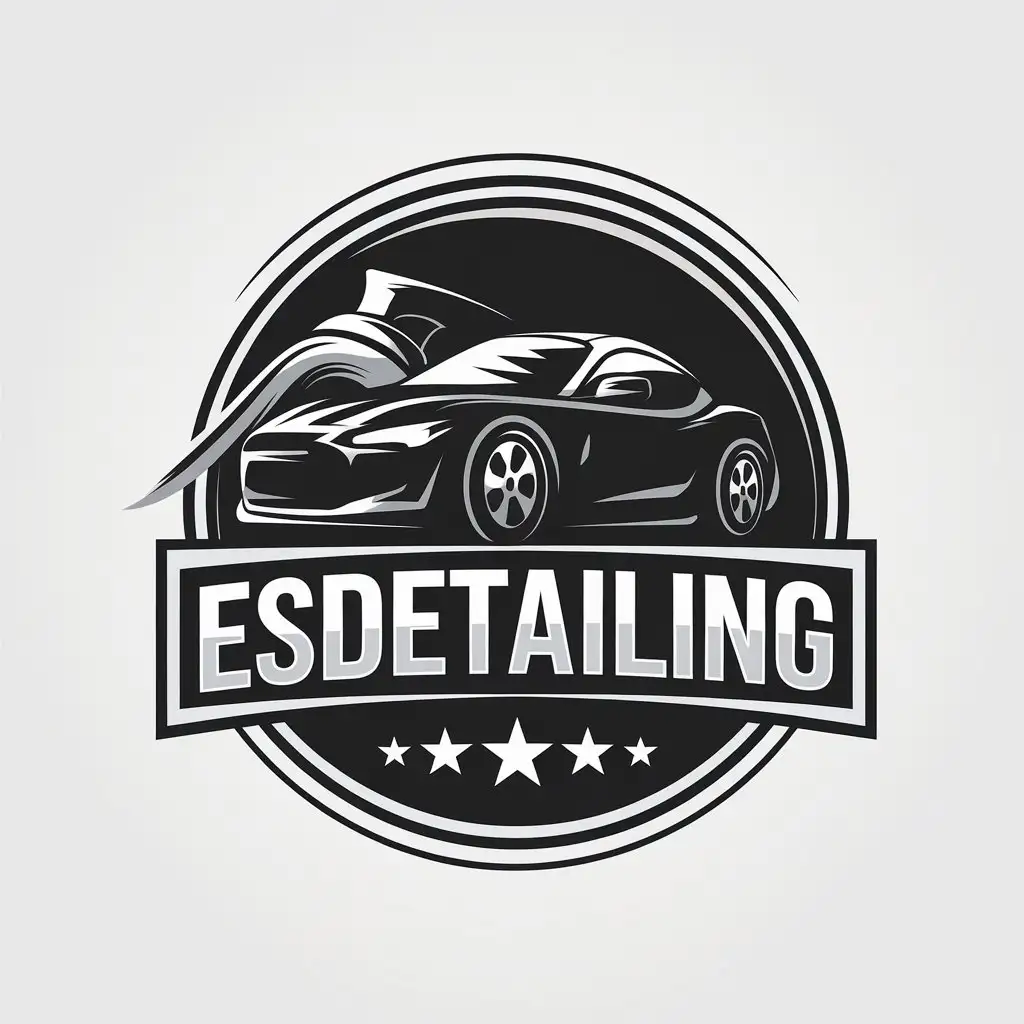 LOGO-Design-For-EsDetailing-Minimalistic-Car-Polishing-Theme