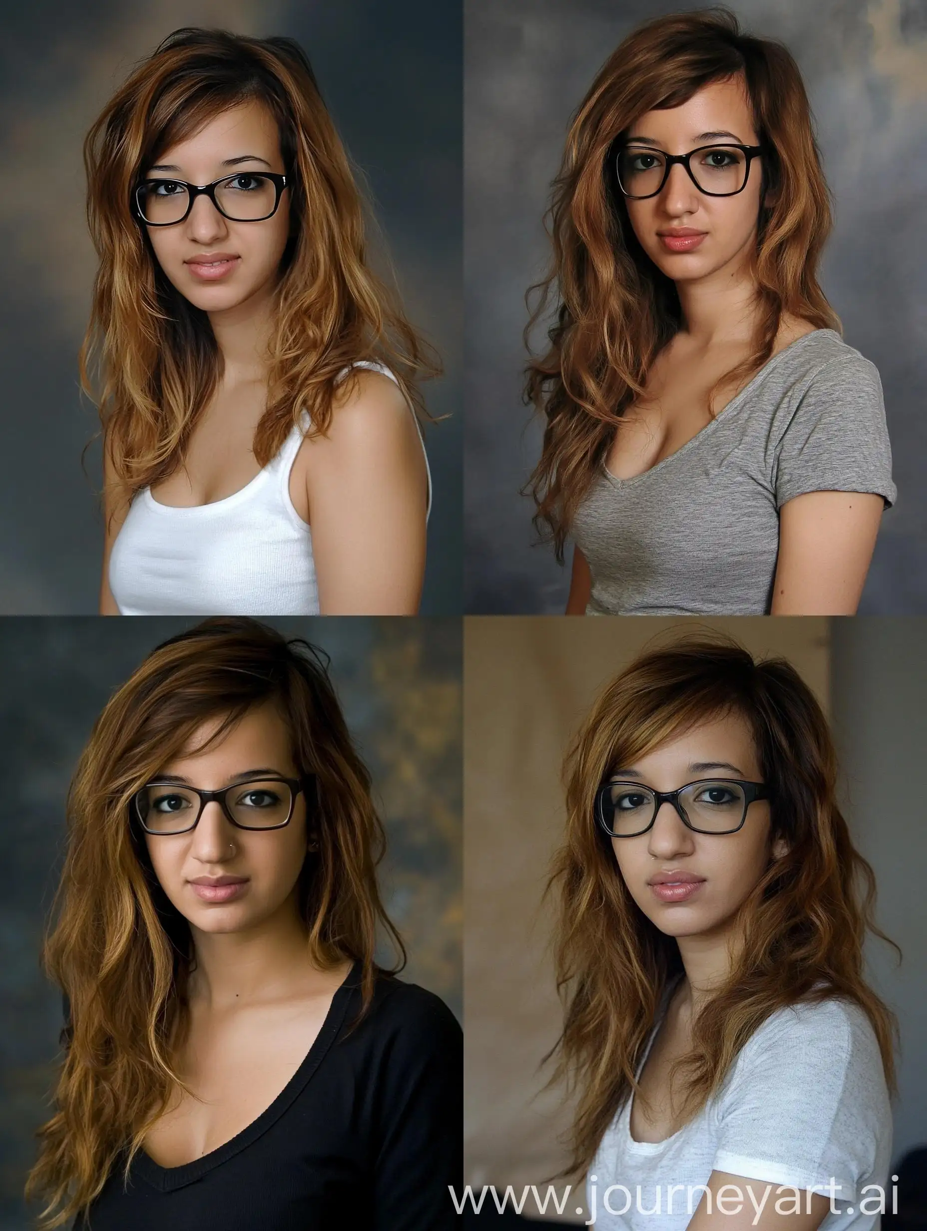 High-School-Yearbook-Photo-of-a-Woman-Wearing-Dark-Glasses