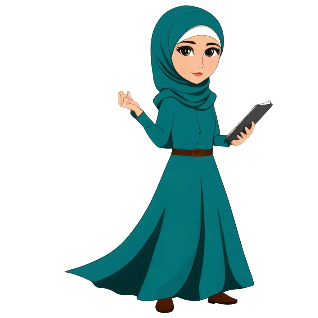 Cartoon-Girl-in-Hijab-Aspiration-PNG-HighQuality-Transparent-Image-for-Diverse-Uses