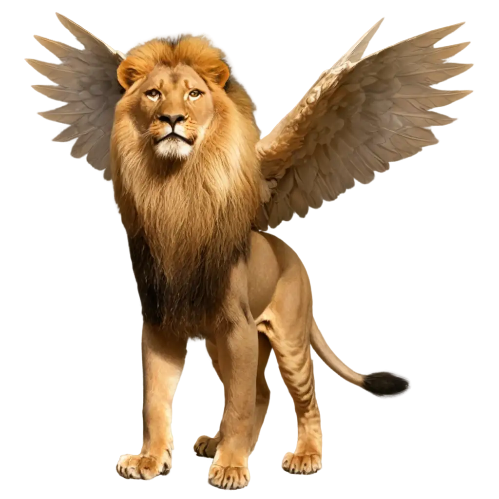 Winged-Lion-PNG-Image-Majestic-Creature-with-Ethereal-Wings