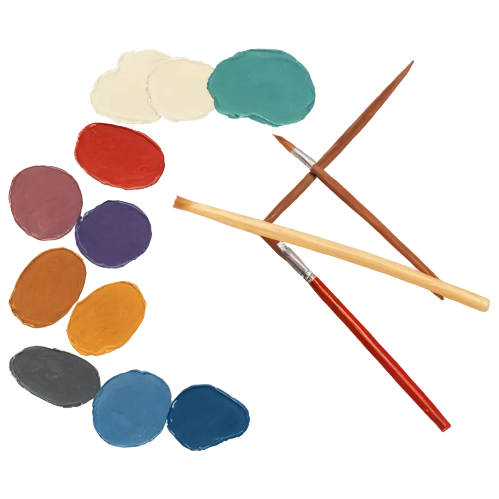 Color palette and brushes