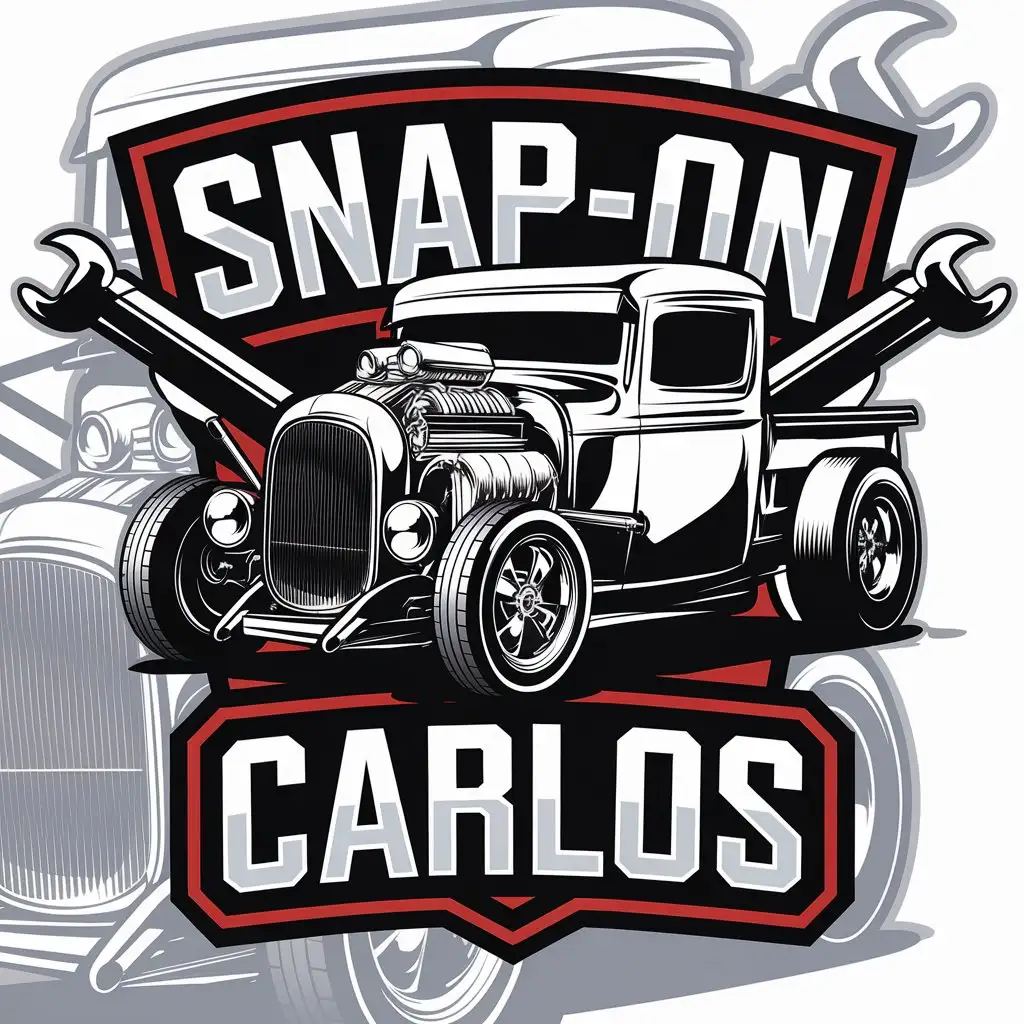 LOGO Design for SnapOn Carlos Rat Rod Tool Truck Theme for Automotive Industry