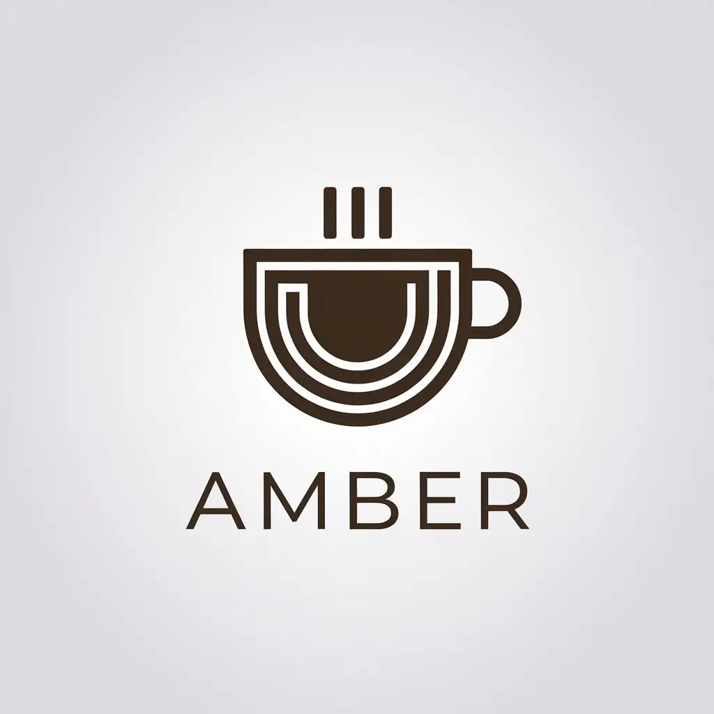 LOGO-Design-for-Amber-Minimalistic-Coffee-Theme-with-Vector-Graphics