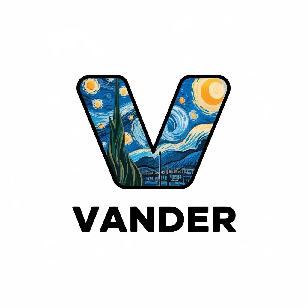 LOGO-Design-for-VANDER-Entertainment-Van-Gogh-Inspired-Art-with-Vibrant-Colors-and-Clear-Background