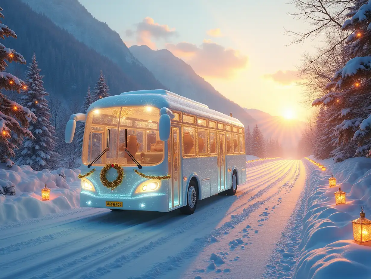 Magical-Winter-Bus-Ride-Along-a-Snowy-Mountain-Road