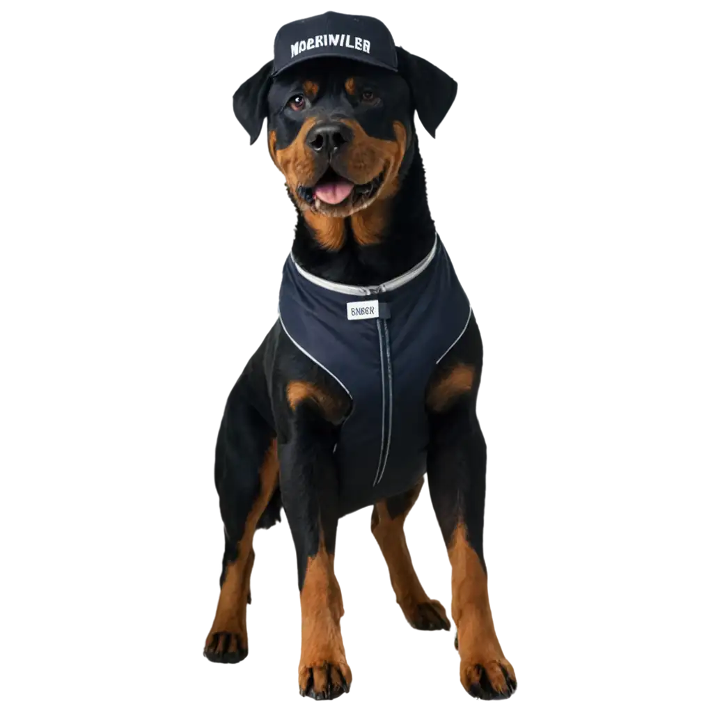 Rottweiler-Macho-with-Veterinarian-Outfit-PNG-High-Quality-Image-for-Various-Applications