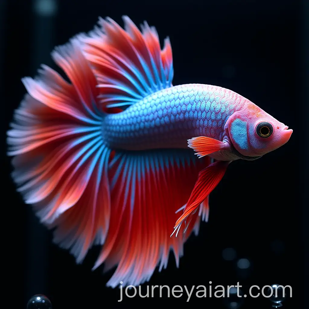 CloseUp-of-a-Rare-MultiColor-Betta-Fish-with-Vibrant-Hues-and-Intricate-Fins