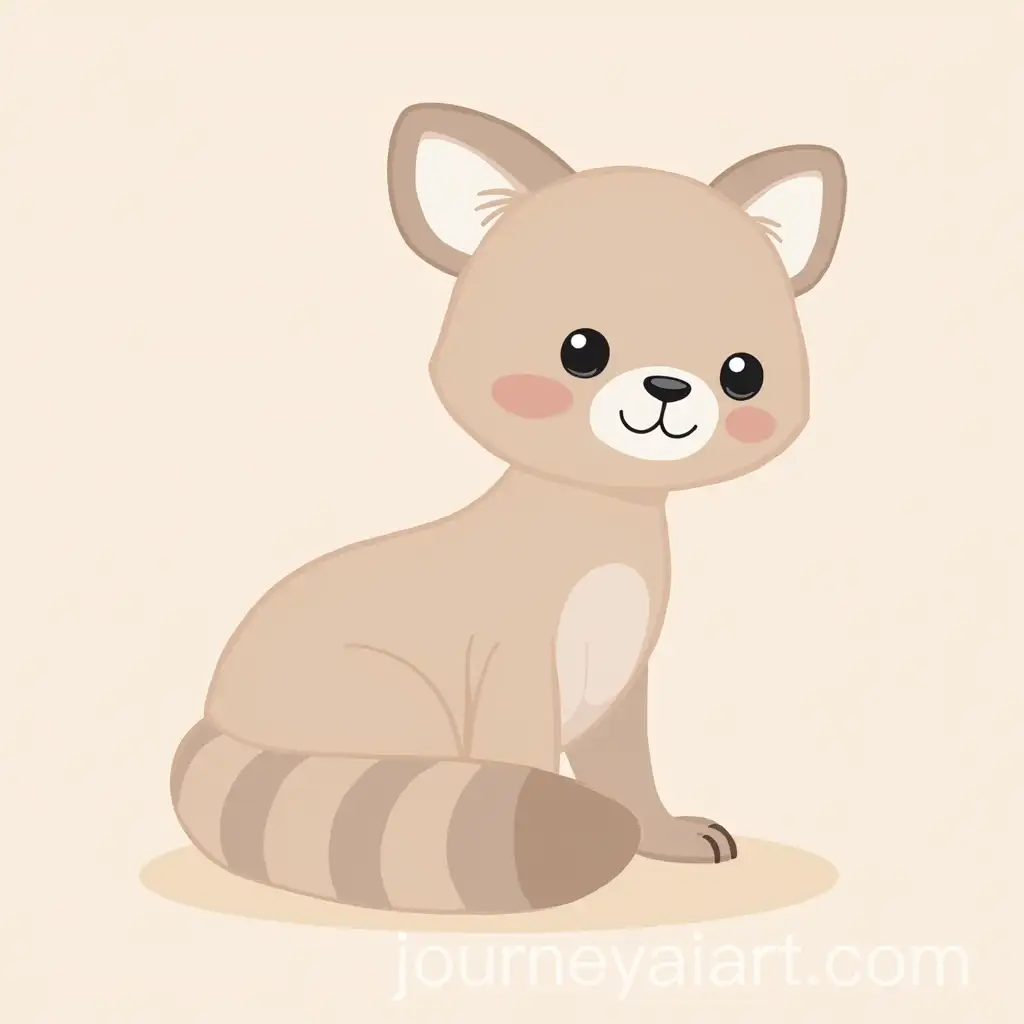 Cute-Coati-in-Pastel-Color-Palette-with-Soft-Textures