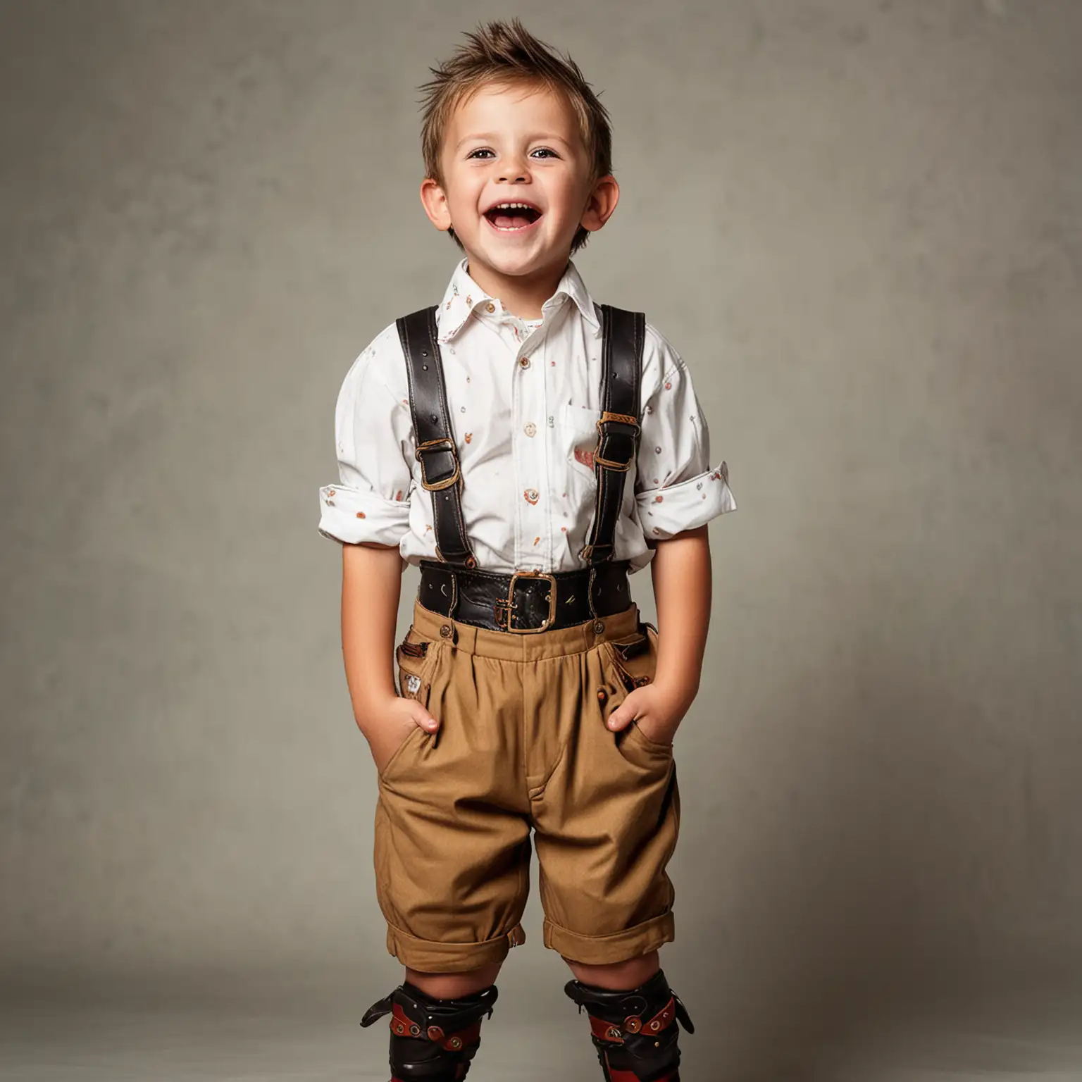 Joyful-FiveYearOld-Boy-in-Barbarian-Lederhosen-and-Shirt