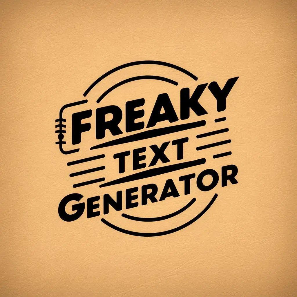 a vector logo design,with the text "Freaky Text Generator", main symbol:Freaky Text Generator,Moderate,be used in Internet industry,clear background