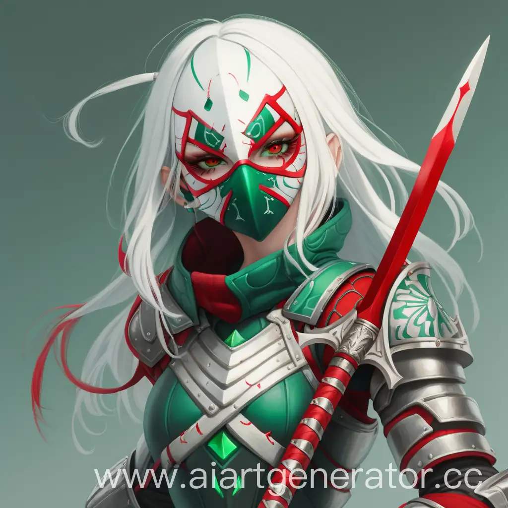 Warrior-Girl-with-Glaive-and-Mask-Fantasy-Character-Art