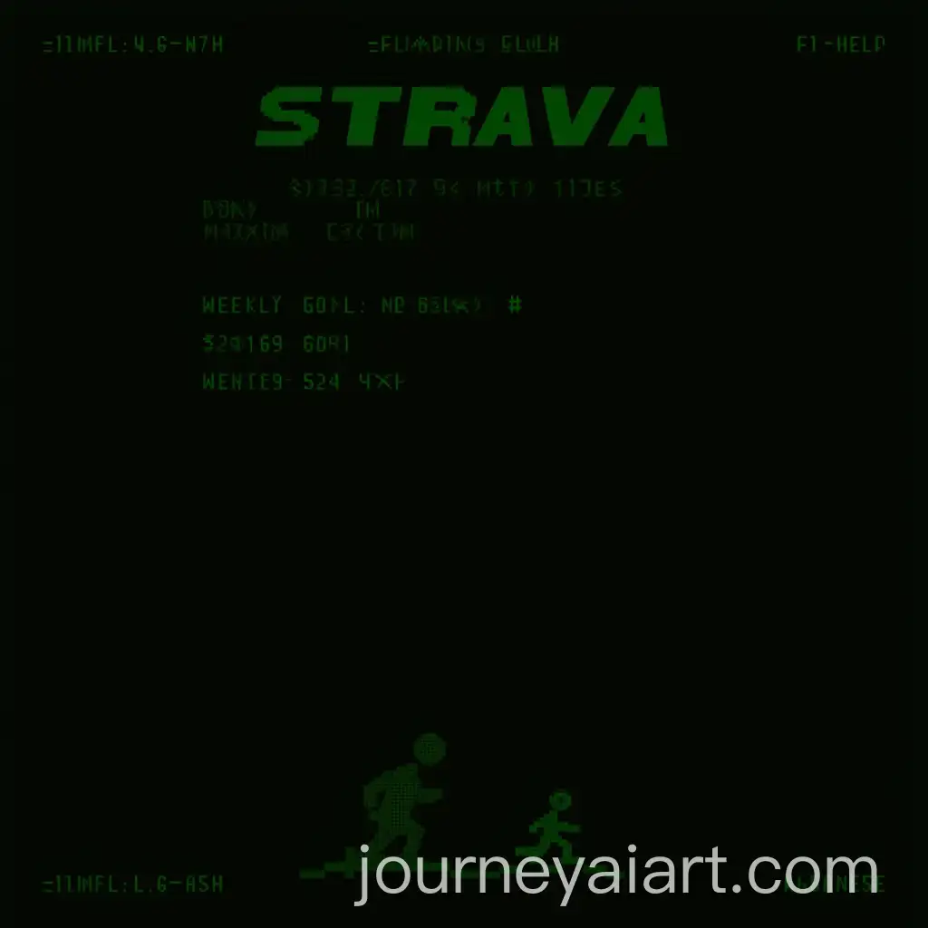 Retro-DOS-Terminal-Mockup-of-Strava-Running-Club-App-with-Pixel-Art-Graphics