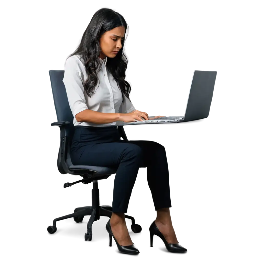 HighResolution-HDR-PNG-Image-of-an-Overworked-Indian-Woman-in-a-Corporate-Office-Setting