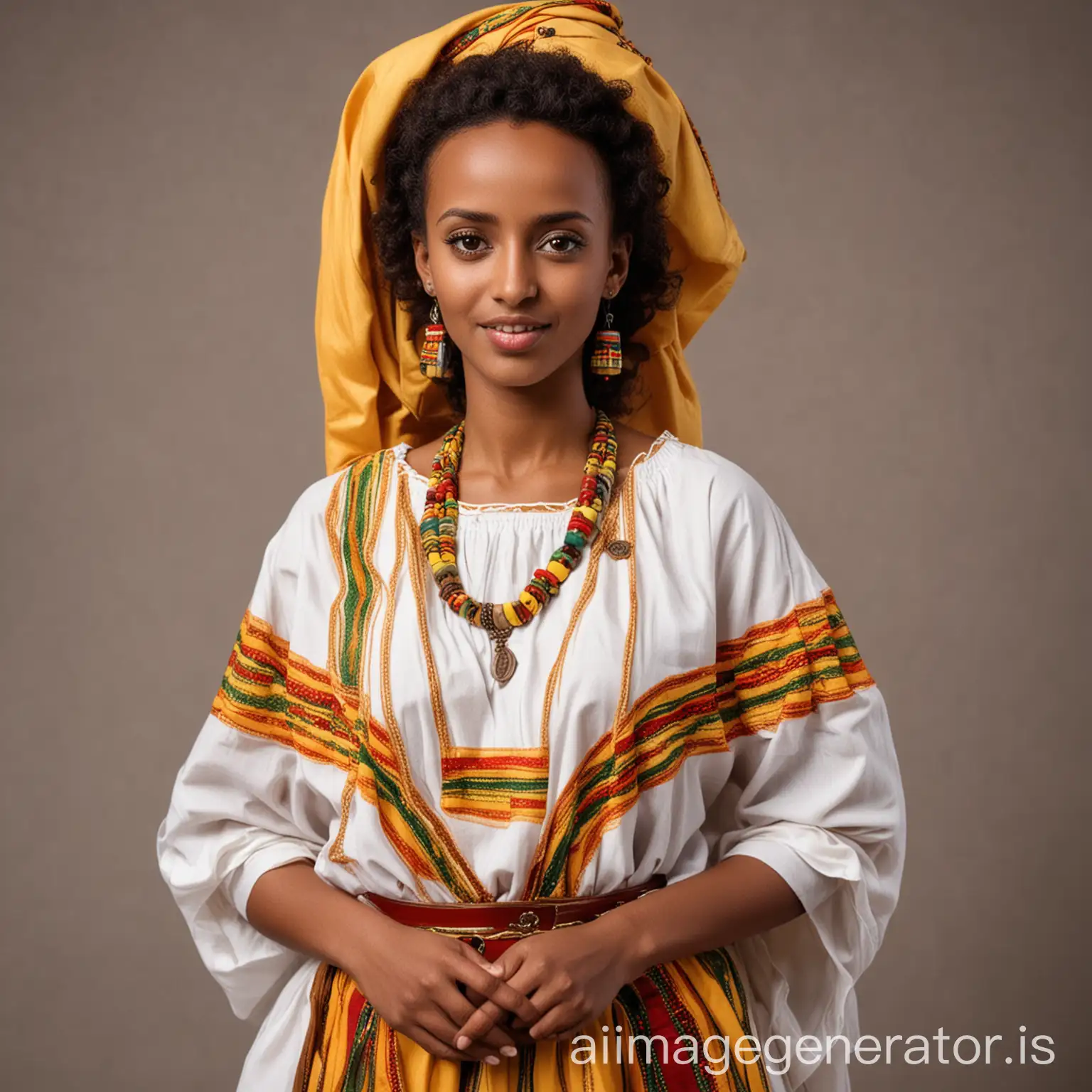 Ethiopian-Woman-in-Traditional-Habesha-Kemis-Dress