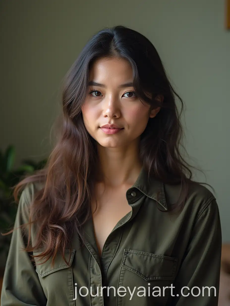 Elegant-Woman-Posing-Gracefully-in-a-Natural-Setting