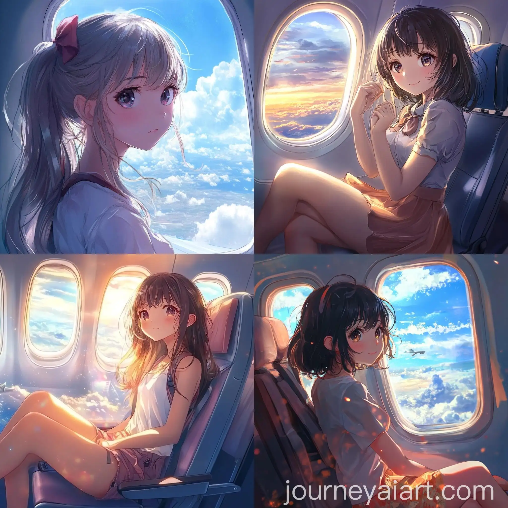 Adorable-Anime-Girl-Flying-on-Airplane-Background