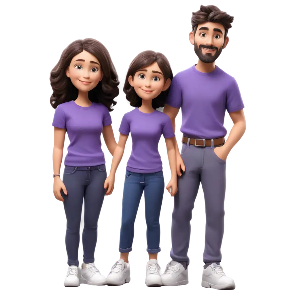 Create-3D-Family-PNG-Image-with-Purple-Shirts-for-Diverse-Uses