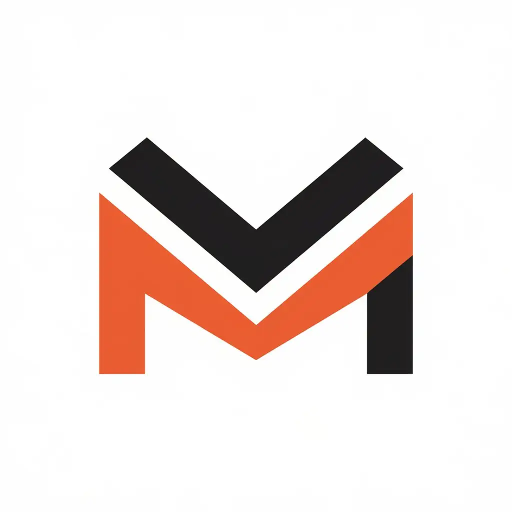 LOGO-Design-For-M-Geometric-Herms-Orange-Initial-with-Elegance-and-Simplicity