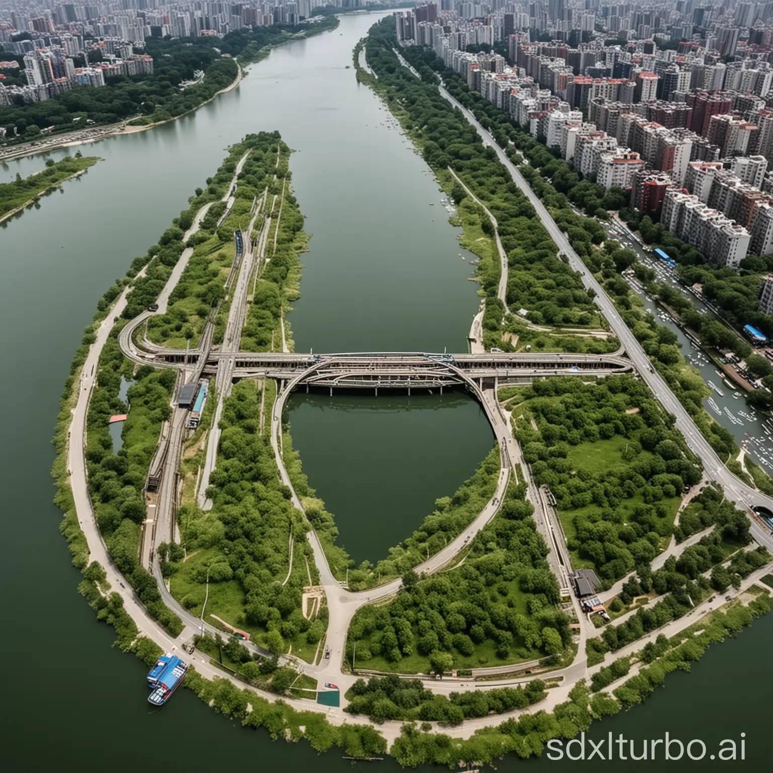 The subway passes through Taihu Lake, wetland park and commercial square