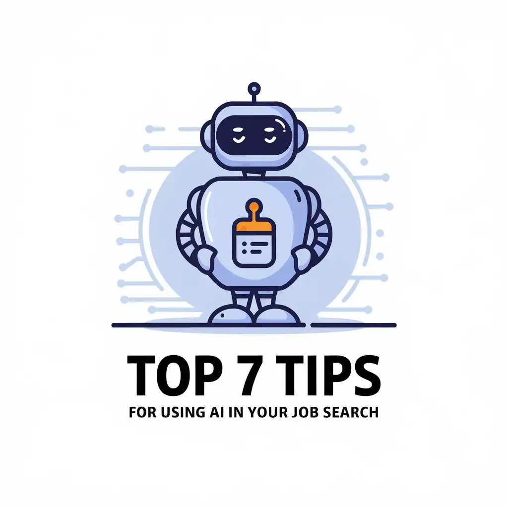 LOGO Design for Top 7 Tips For Using AI In Your Job Search Vector Design with Job Search and AI Symbolism