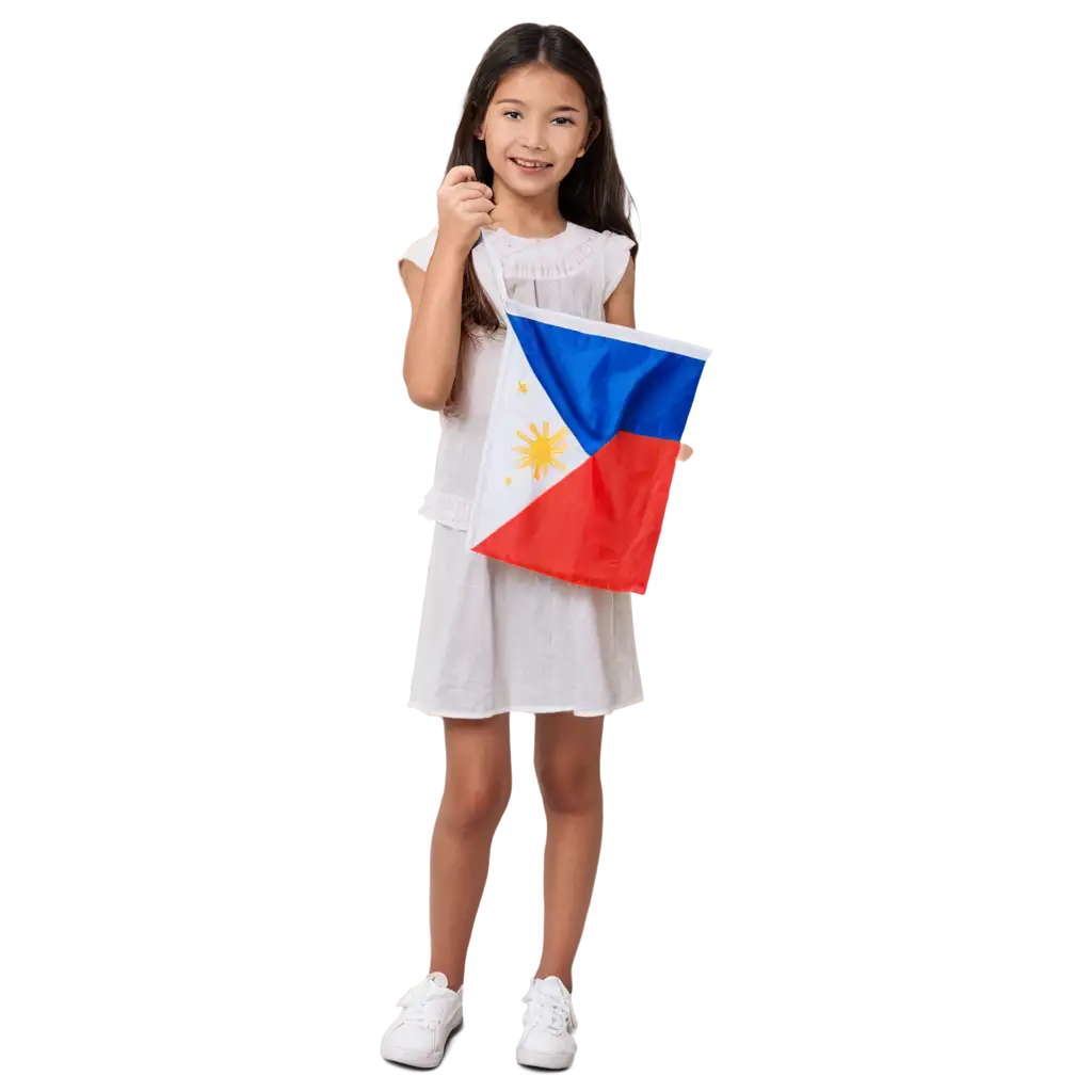 Young-Girl-Holding-Philippine-Flag-PNG-Image-for-Celebrations-SymbolismPNG-Image-Usage-Scenarios-and-National-Pride