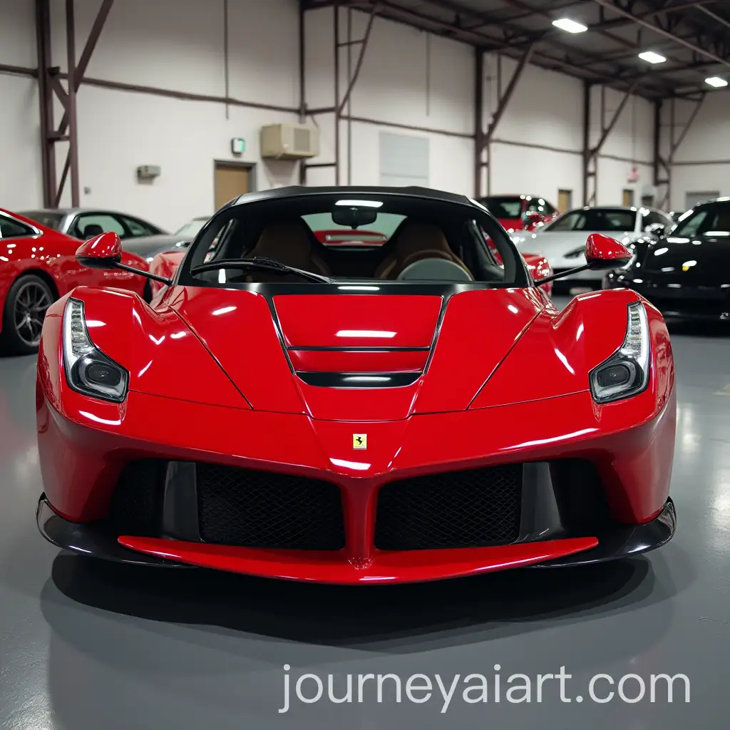 Sleek-Ferrari-Sports-Car-on-Display