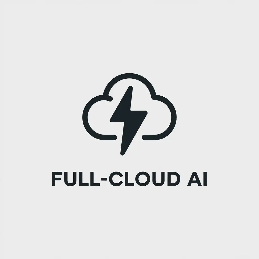 LOGO Design for Fullcloud Ai Minimalistic Marketing Symbol for Technology Industry with Clear Background