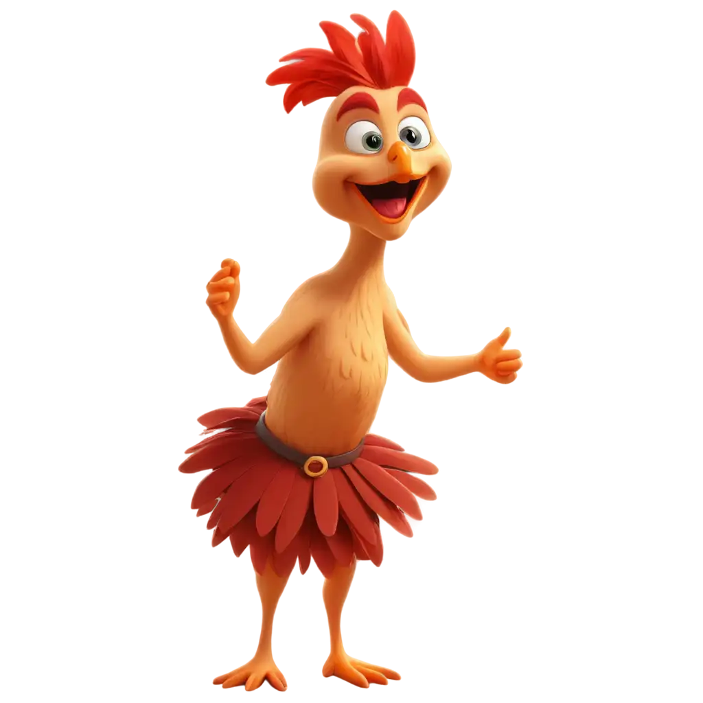 Cartoon-Chicken-Dance-PNG-Playful-and-Vibrant-Illustration-for-Creative-Projects