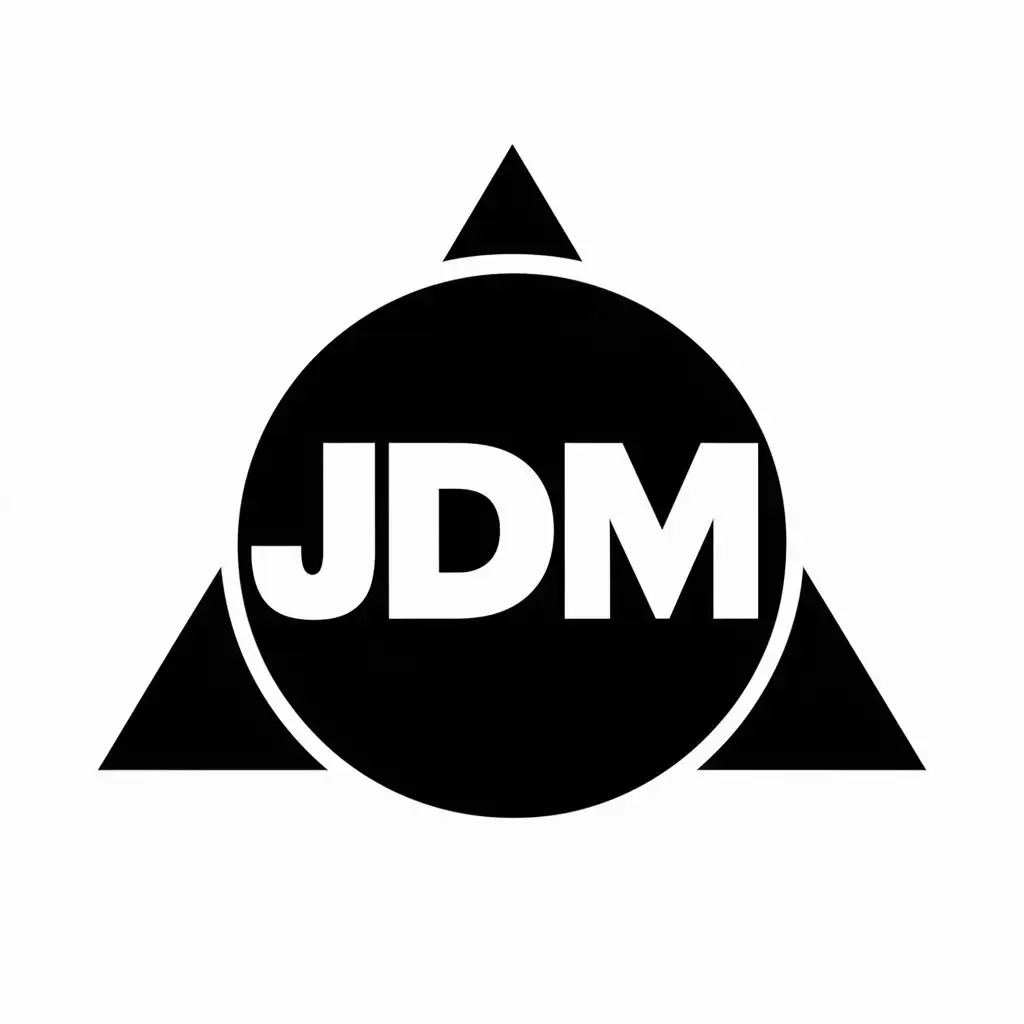 LOGO Design For JDM Modern Sphere and Triangle with Text Inside