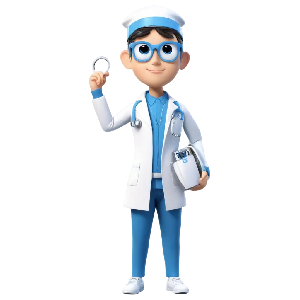 Cute-Doctor-Robot-Cartoon-PNG-with-Stethoscope-Perfect-for-Medical-Tech-Themes