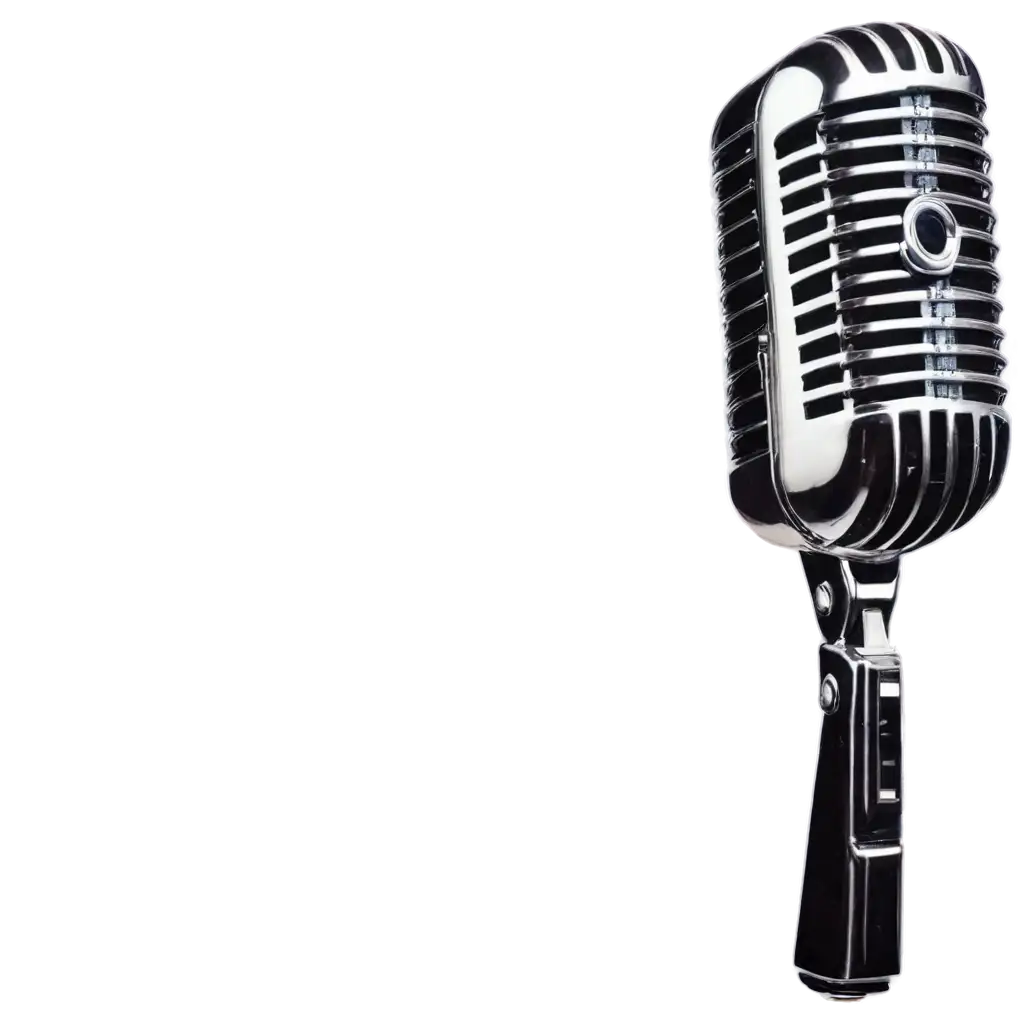 Retro-Silver-Microphone-PNG-Image-for-Stunning-Visual-Clarity