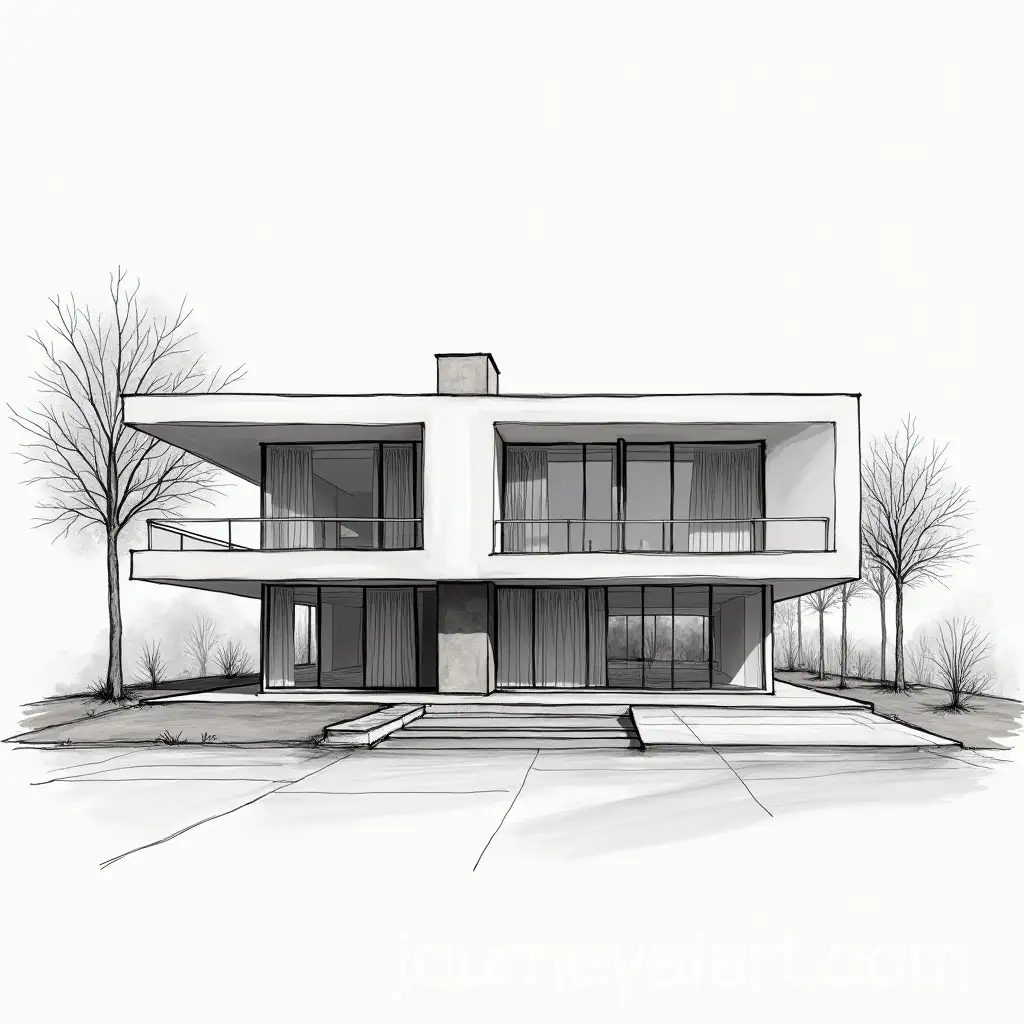 Modern-Architecture-House-with-Lilieen-Flower-Form-and-Greek-Columns