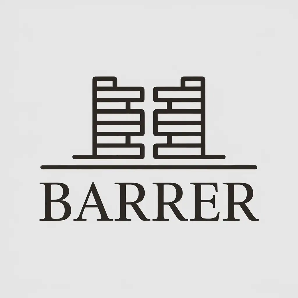 a vector logo design,with the text "BARRER", main symbol:wall,Moderate,clear background