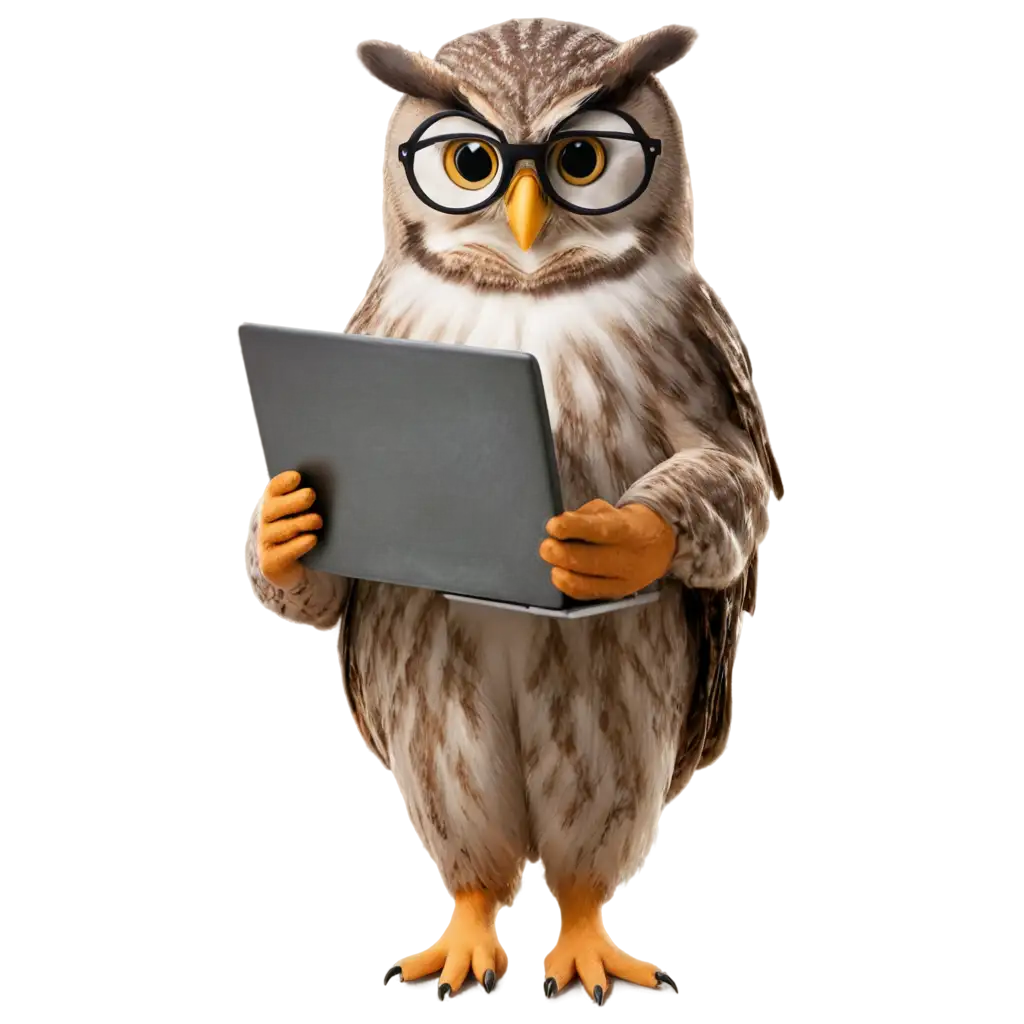 Teacher-Owl-Teaching-Computers-Educational-PNG-Image-Creation