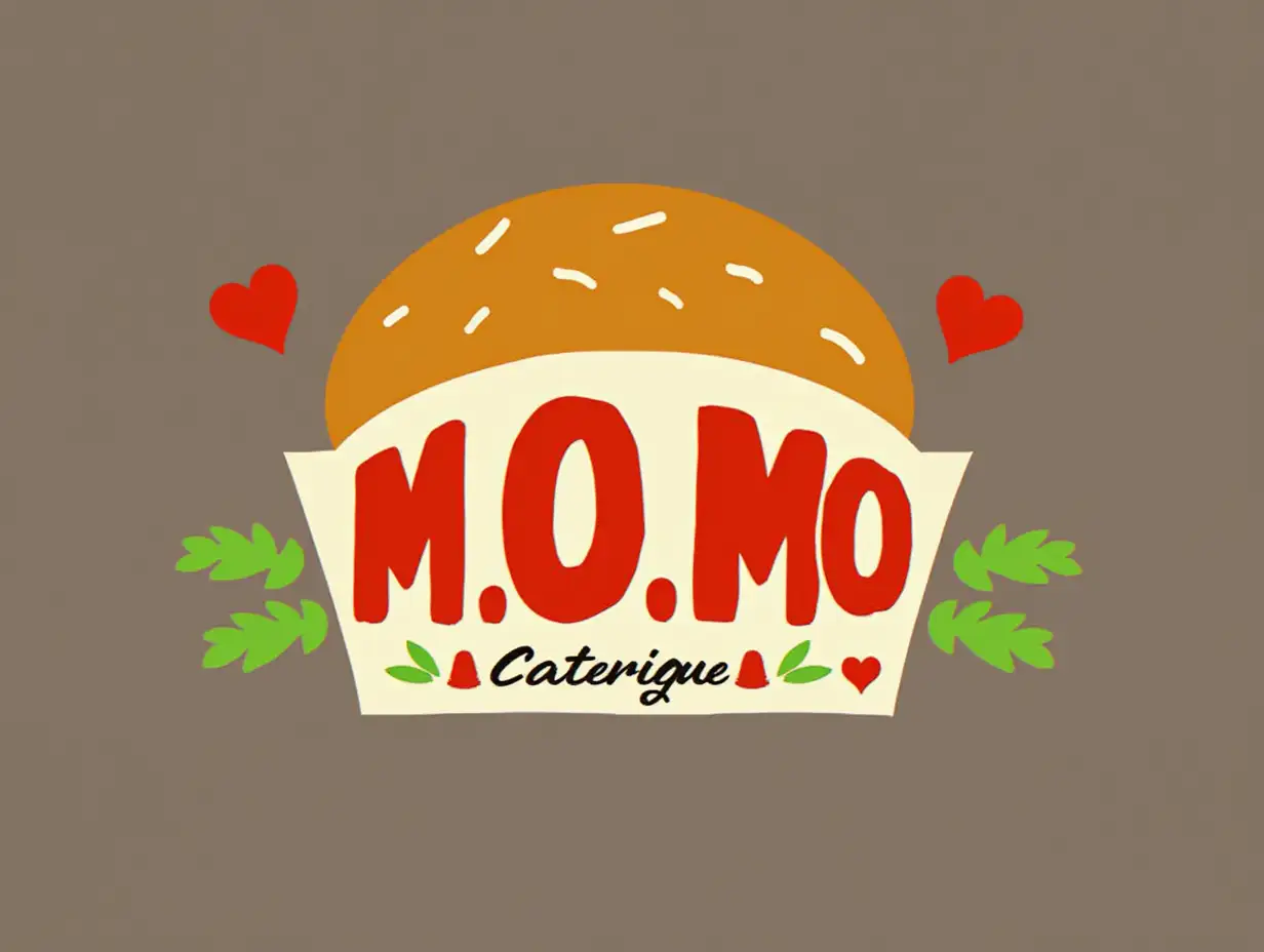 Create a logo related to food catering because I need it for my business, but make it beautiful and interesting with these characters: M.O.M.O Catering.