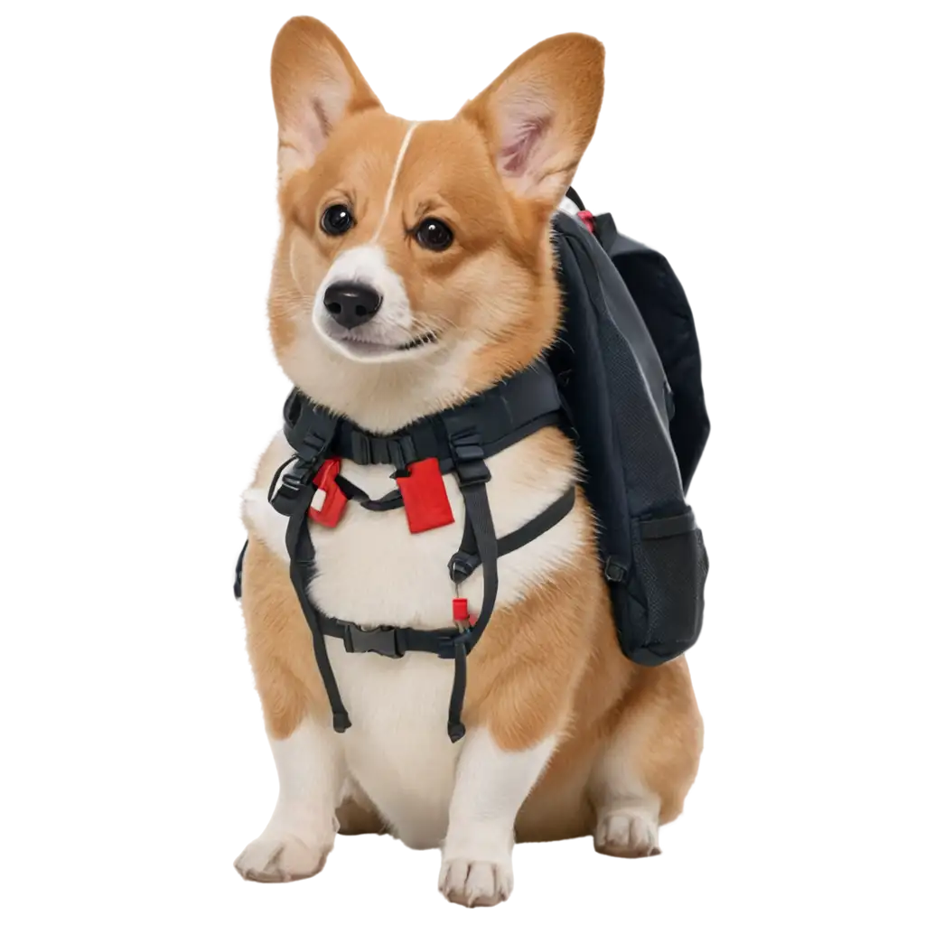 Corgi-with-a-Backpack-PNG-Image-for-Versatile-Use