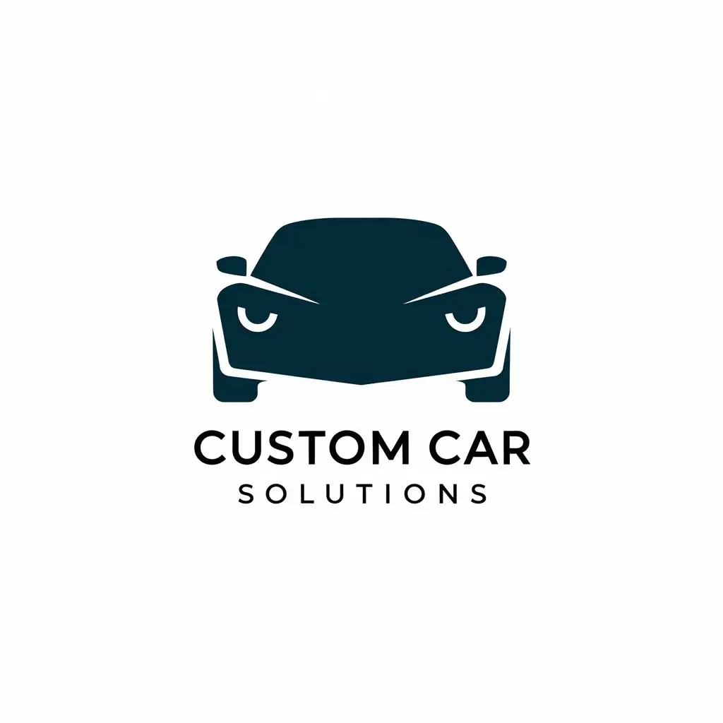 LOGO Design for Custom Car Solutions Vector Car Symbol with Automotive Industry Focus