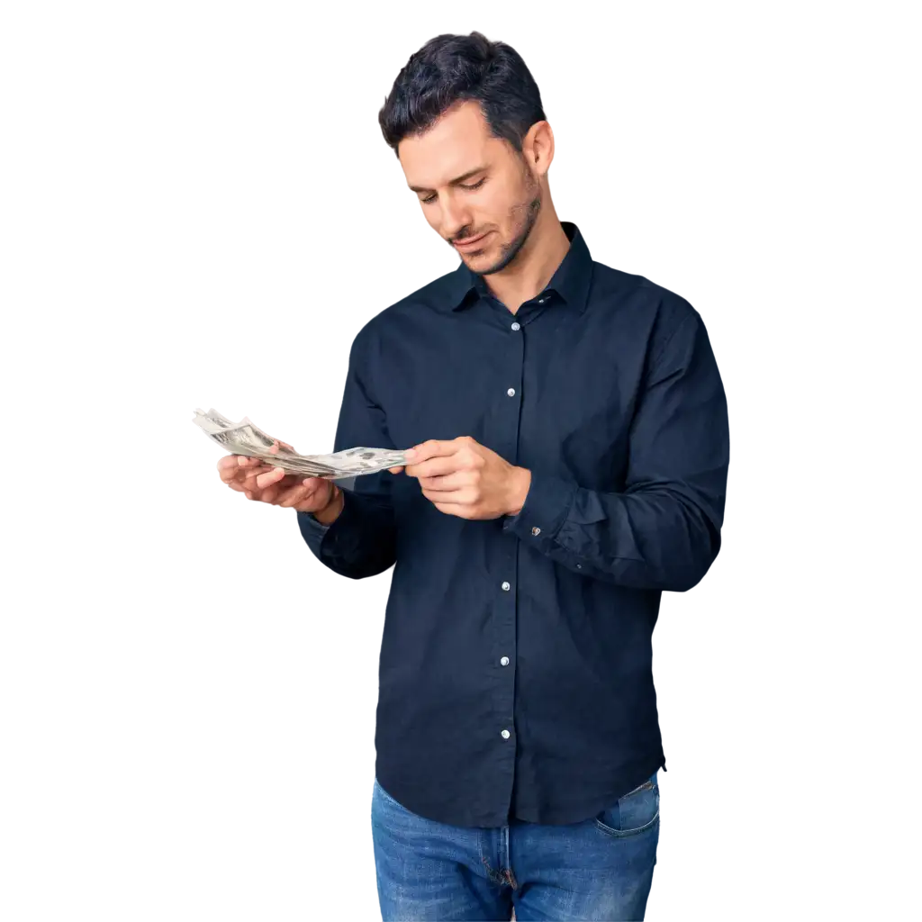 HighQuality-PNG-Image-of-a-Man-Counting-Money-AIGenerated-Artwork