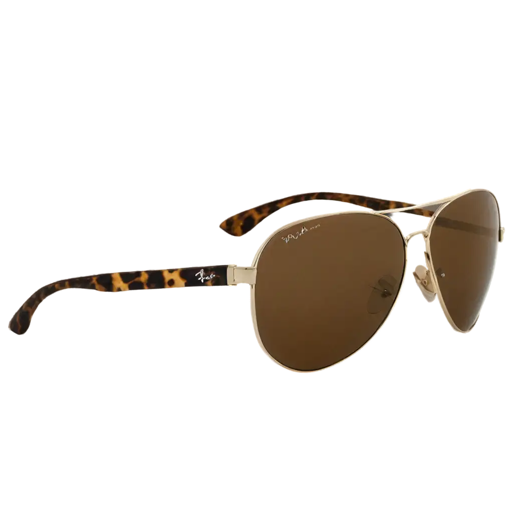 Stylish-Female-in-Brown-RayBan-Aviator-Sunglasses-HighQuality-PNG-Image