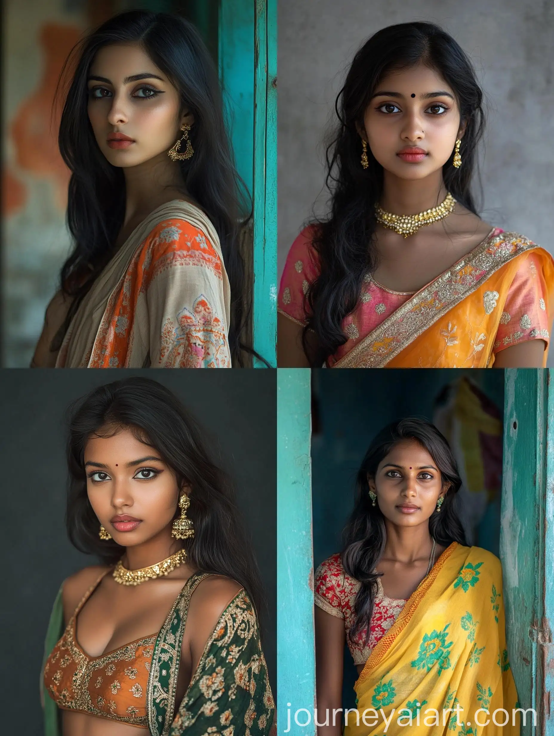 Portrait-of-a-Modern-Andhra-Lady-Aged-22-with-Bright-Skin-and-Attractive-Eyes