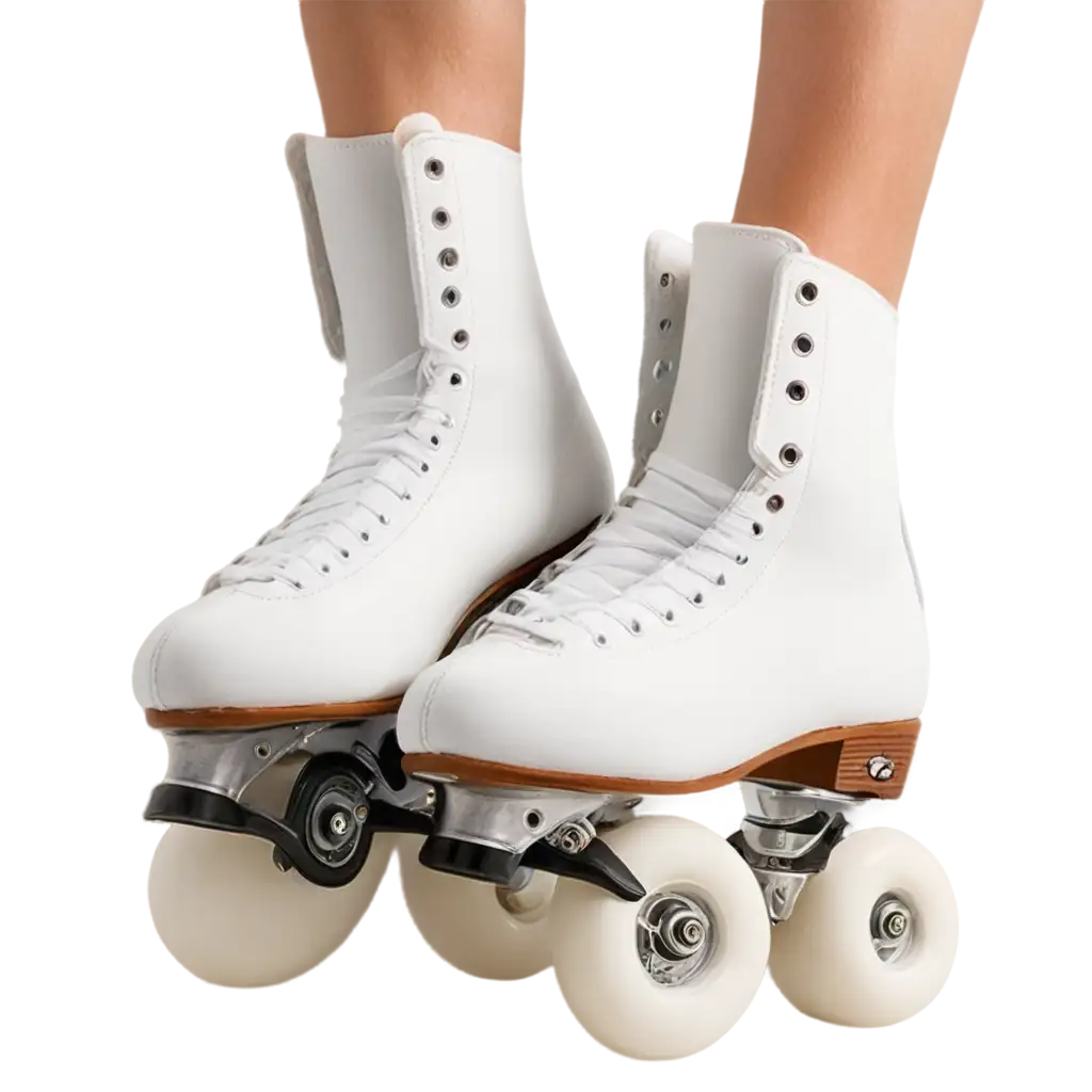 White-Leather-Figure-Skating-Boots-with-Hard-Plastic-Wheels-PNG-HighQuality-Transparent-Image-for-Online-Use