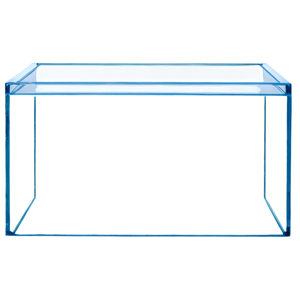 Transparent-Empty-Rectangular-Fish-Tank-PNG-with-Water-HighQuality-Image-for-Design-and-Digital-Use