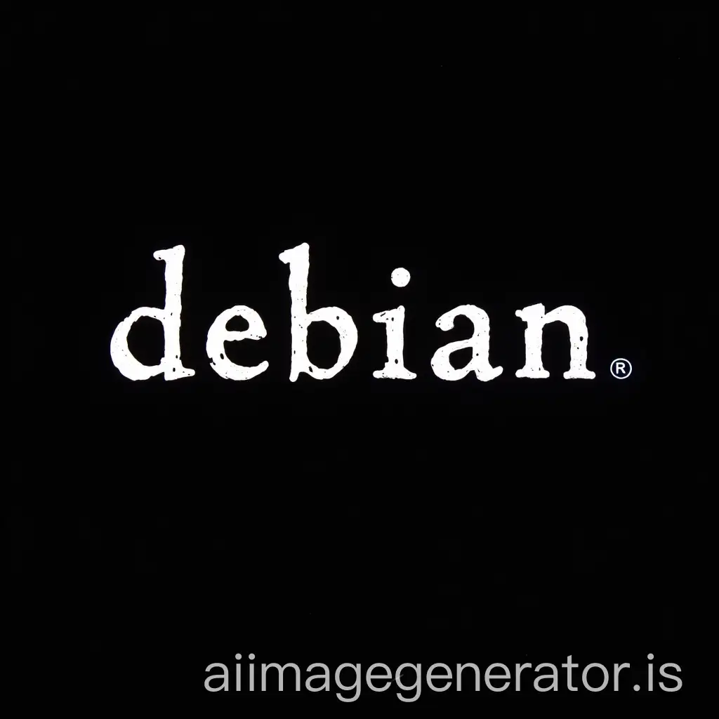 Debian-Words-in-Black-and-White-Contrast-Background