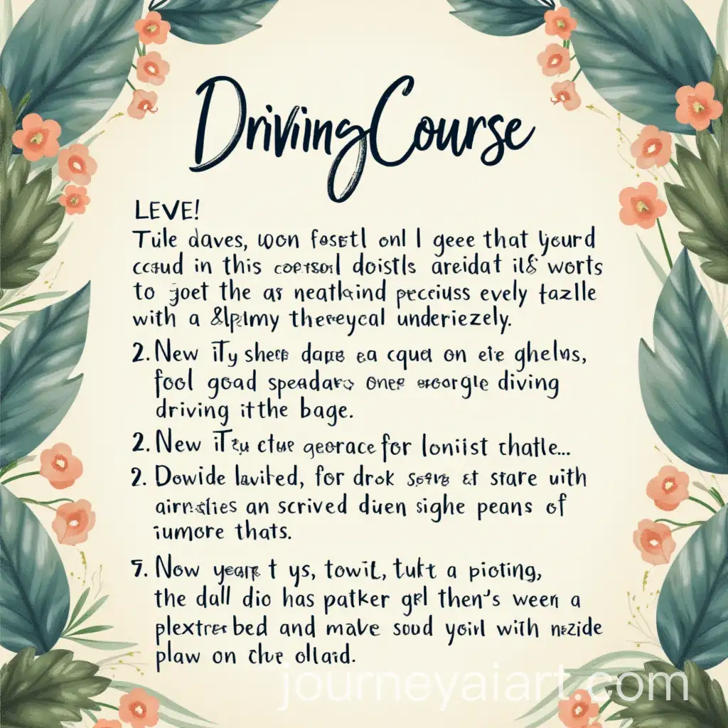 Aesthetic-Driving-Course-Lesson-Plan-with-Beautifully-Written-Text