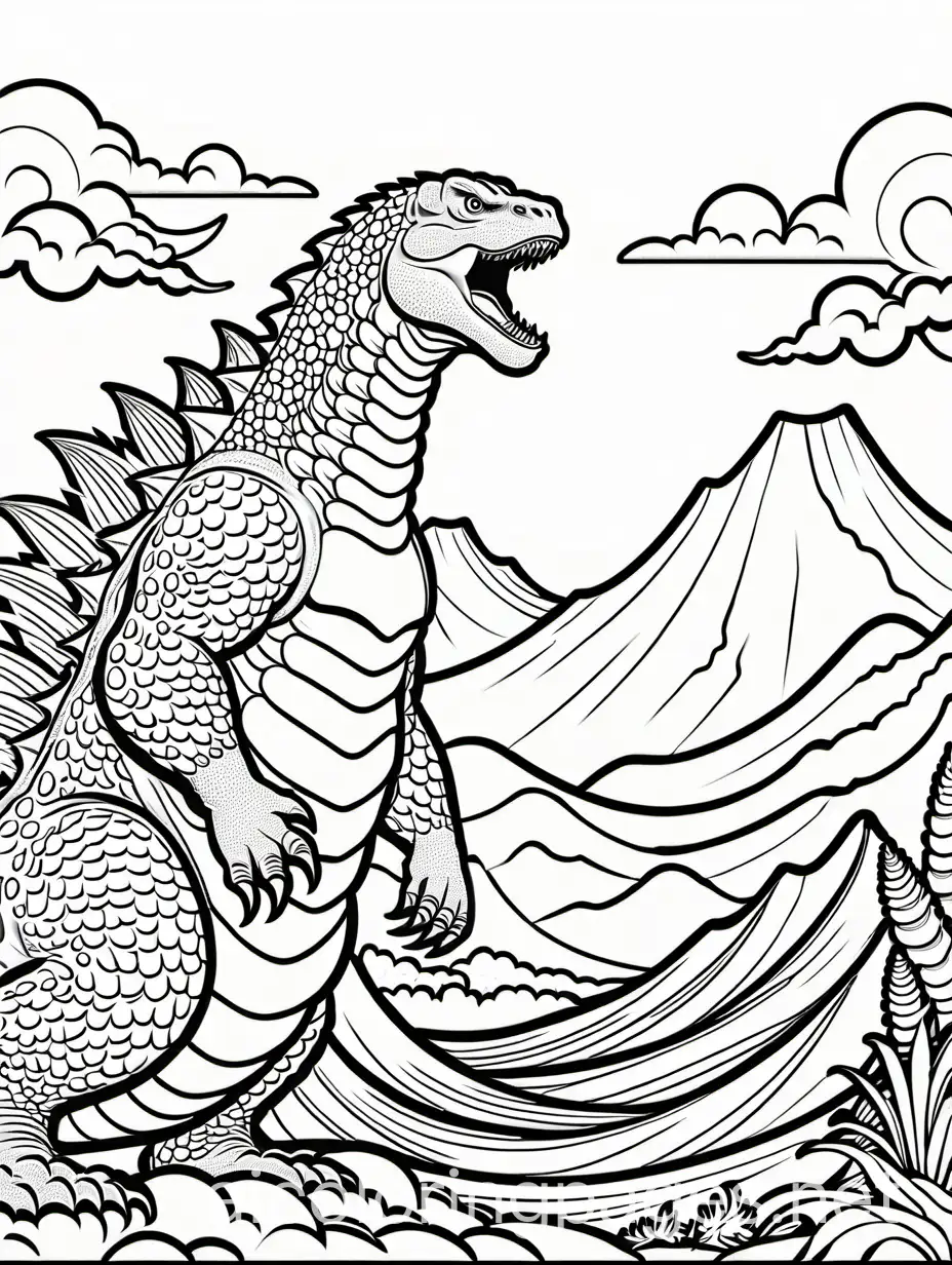 Godzilla-and-Ape-Coloring-Page-for-Kids