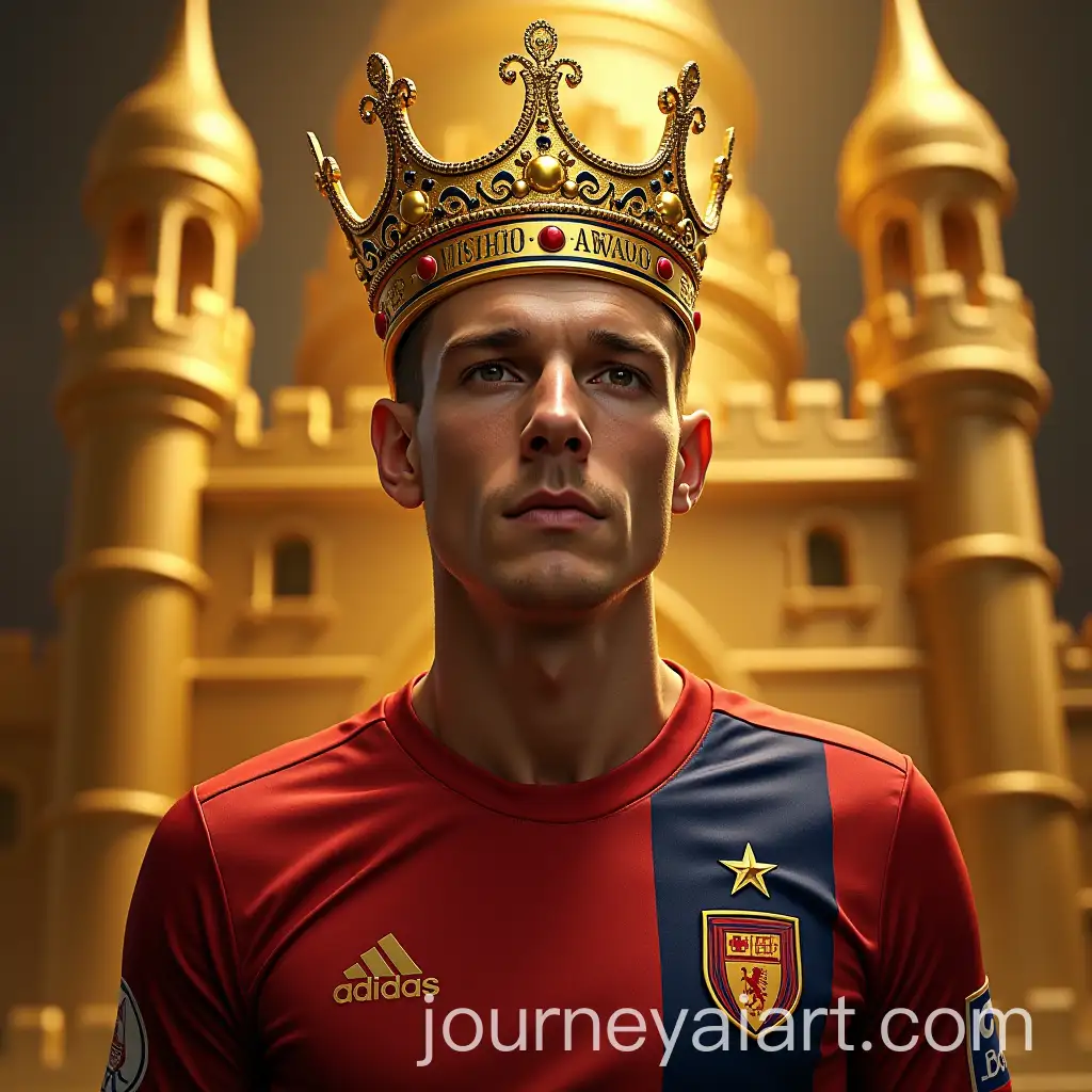 Lucas-Digne-Being-Crowned-by-Didier-Deschamps-in-a-Golden-Castle