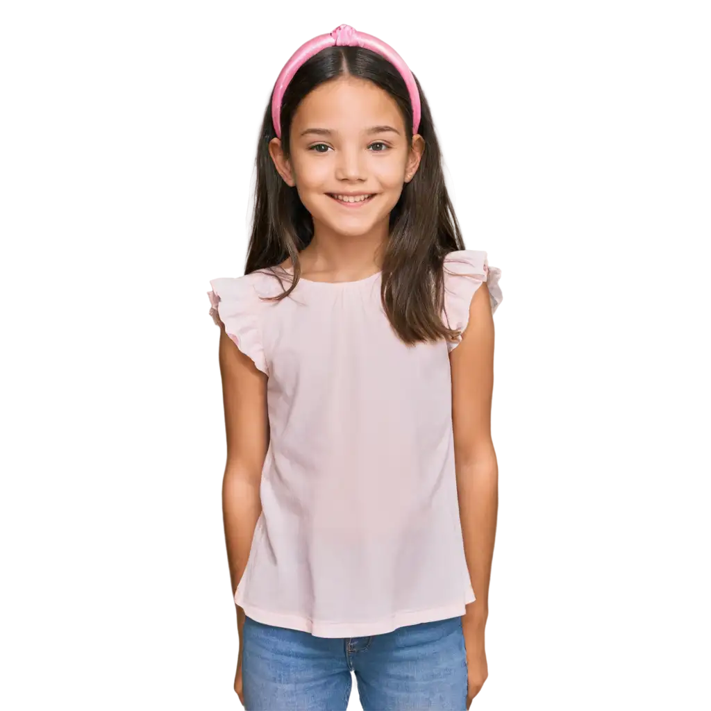 Elementary-School-Girl-Standing-and-Smiling-PNG-Image-for-HighQuality-Visuals