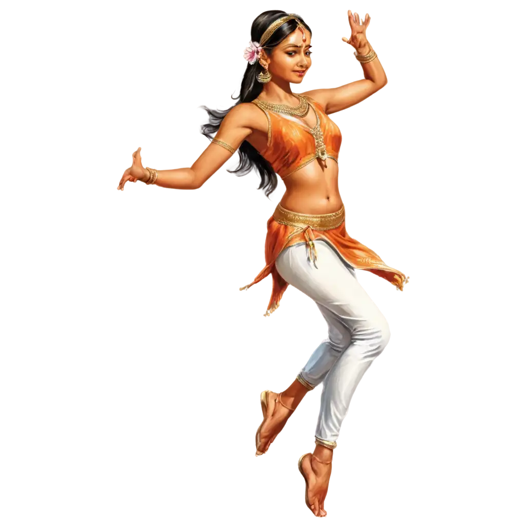 Indian-Dancer-Traditional-Dance-PNG-HighQuality-Image-for-Diverse-Applications