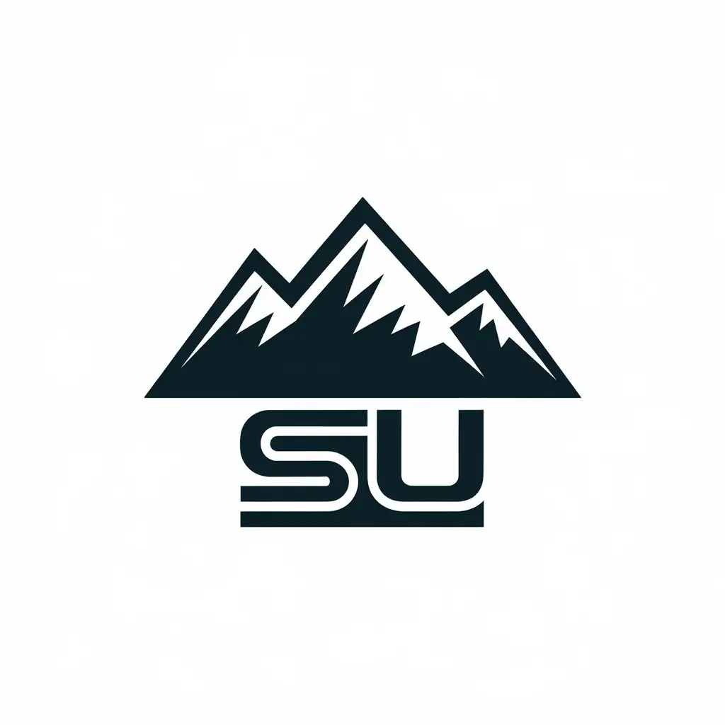 LOGO Design for Su Vector Mountain Symbol with Clear Background