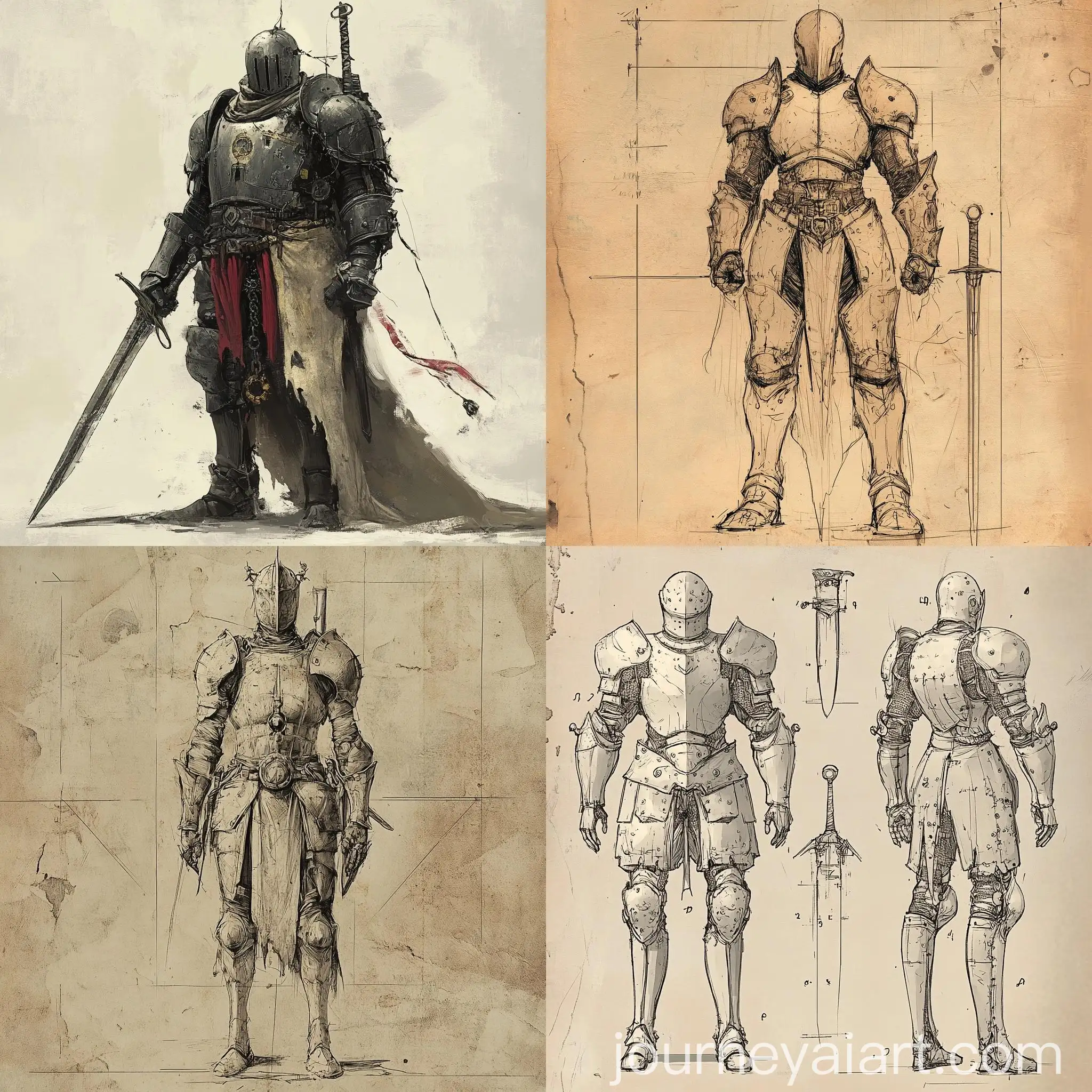 Futuristic-Medieval-Knight-with-Modernist-Design-Elements